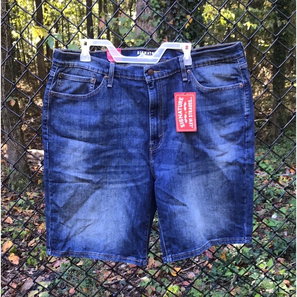 SIGNATURE BY LEVI STRAUSS&CO MENS JEANS SHORTS - Picture 9 of 11